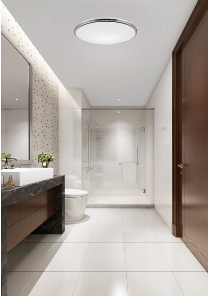Top Light -LED Плафон за баня SILVER LED/10W/230V IP44 Ø 29 см хром