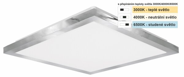 Top Light -LED Плафон за баня SILVER LED/10W/230V IP44 28x28 см хром