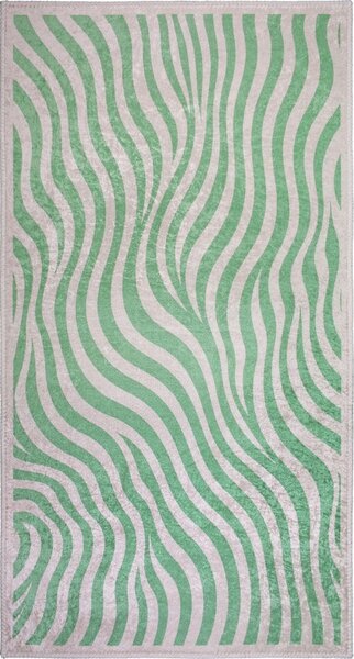 Зелен килим подходящ за пране 60x100 cm Green Zebra – Vitaus