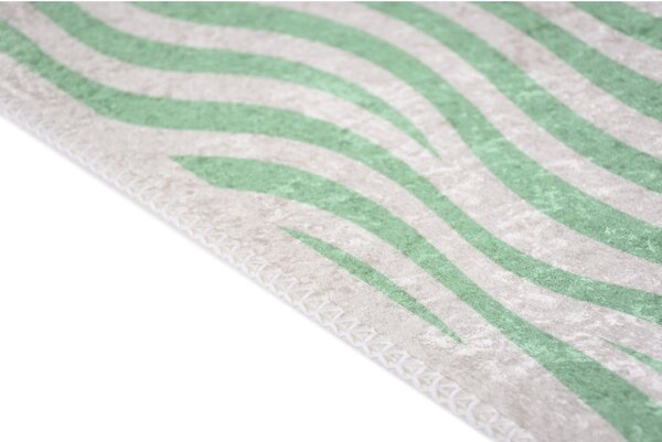 Зелен килим подходящ за пране 60x100 cm Green Zebra – Vitaus