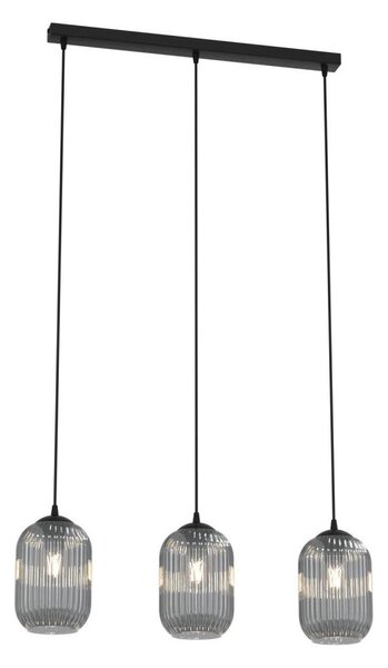 Пендел VERDI 3xE27/15W/230V черен/сив