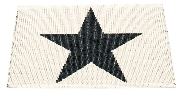 Черно-бял килим за открито и закрито 70x50 cm Viggo Black – Pappelina