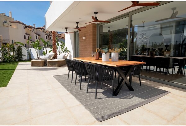 Сив килим за открито и закрито 60x125 cm Belle Concrete – Pappelina