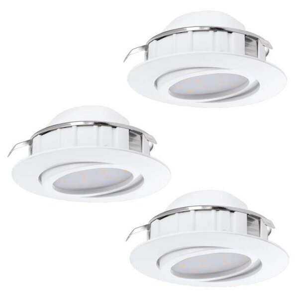 Eglo 78755 - К-кт 3x LED Лампа за окачен таван PINEDA LED/6W/230V 3000K бял