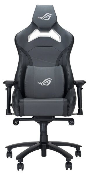 Геймърски стол Asus ROG Chariot X Core, до 136kg, алуминиева база, Class 4 газов амортисьор, 4D подлакътници, сив