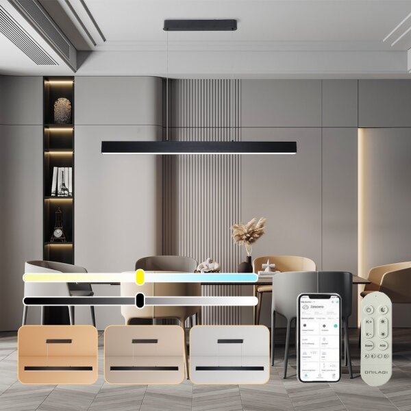 BRILAGI - LED регулируем полилей SLEEKLINE SMART LED/40W/230V Wi-Fi черен+DO
