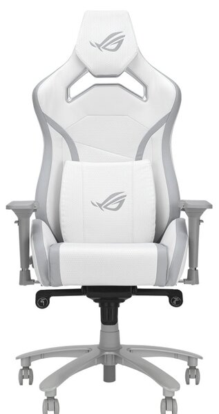 Геймърски стол Asus ROG Chariot X Core, до 136kg, алуминиева база, Class 4 газов амортисьор, 4D подлакътници, бял