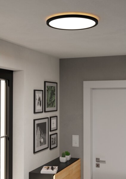 Eglo 901439 - LED Лампа за баня ROVITO 18,5W/230V Ø 38,9 см IP44 черен