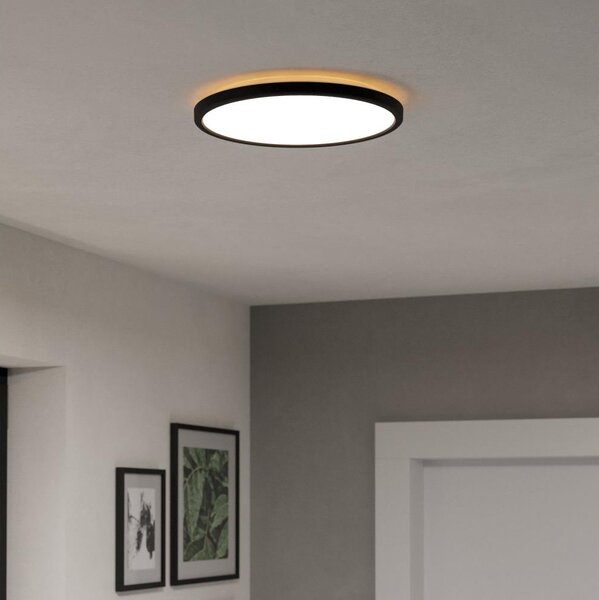 Eglo 901438-LED баня таванно осветление ROVITO 13,9W/230V Ø30cm IP44 черно
