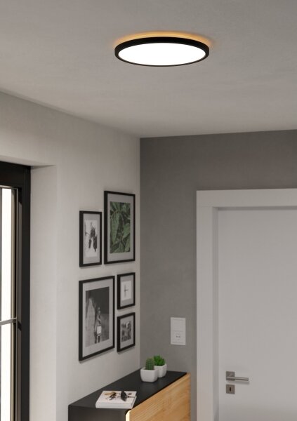 Eglo 901438-LED баня таванно осветление ROVITO 13,9W/230V Ø30cm IP44 черно