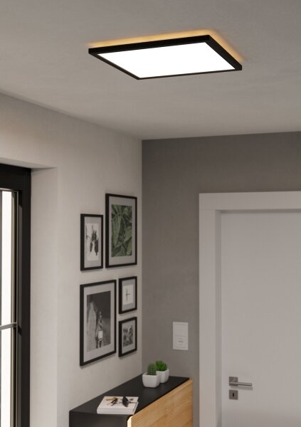Eglo 901456-LED Димируема лампа за баня ROVITO-R 17,6W/230V 39x39 см IP44 черен + д.у