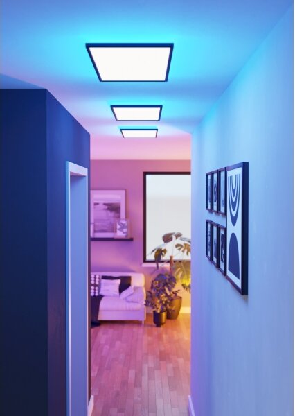 Eglo 901469-LED RGBW Димируема лампа за баня ROVITO-Z 17,2W/230V 30x57 см IP44 черен