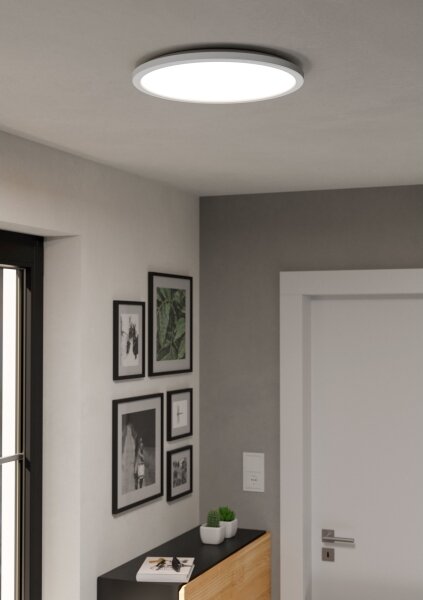 Eglo 901472 -LED RGBW Димируема лампа за баня ROVITO 18,5W/230V Ø 38,9 см IP44 бял