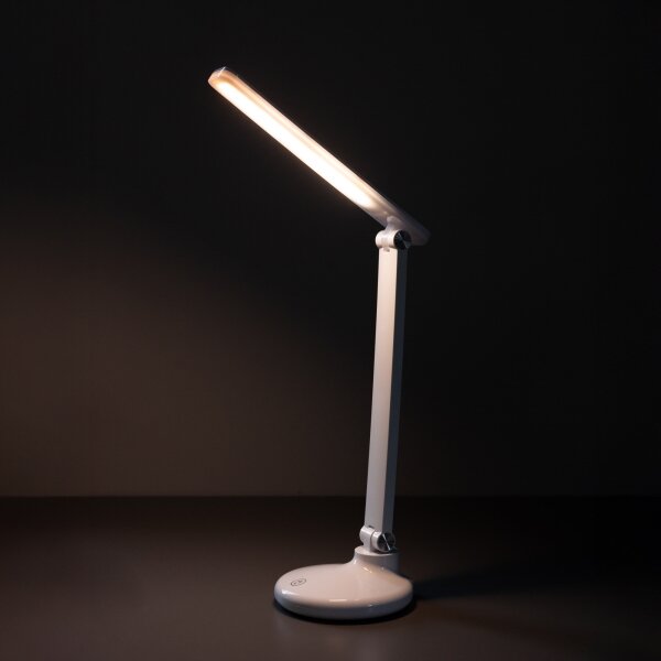 Zuma Line 1913-WH-LED LED настолна лампа 6W, 1200 mAh, 3000/4500/6000K, бяла