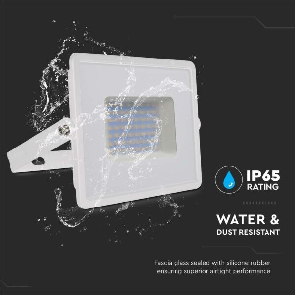 LED Прожектор LED/50W/230V 6500K IP65 бял