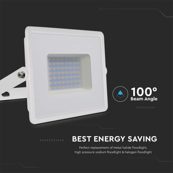 LED Прожектор LED/50W/230V 6500K IP65 бял