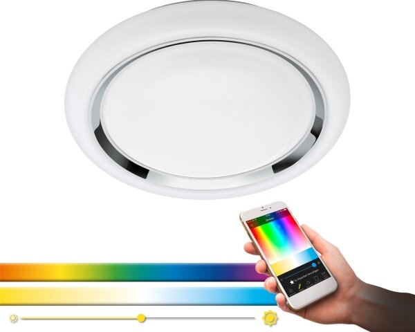 Eglo 33254-LED RGBW Димируемо таванно осветително тяло CAPASSO-C LED/17W/230V Ø34 см