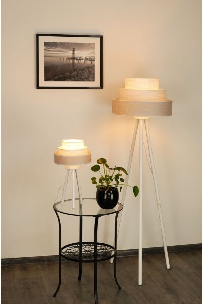 Brilagi - Настолна лампа ALASKA LUNETA 1xE27/15W/230V сив/кремав