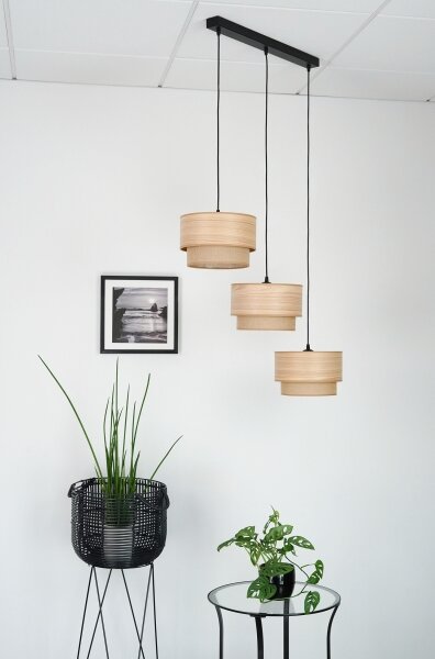 Brilagi - Полилей MONTANA BOHO 3xE27/15W/230V кафяв/черен