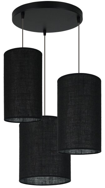 Brilagi - Полилей TUBES 3xE27/15W/230V черен на кабел