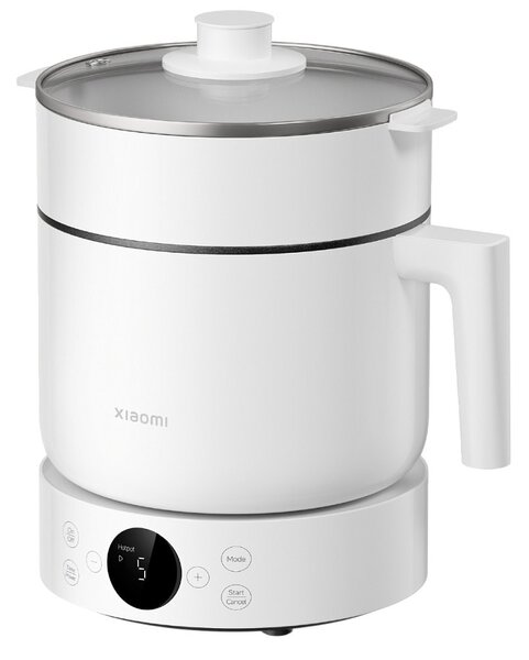 Мултифункционален уред за готвене Xiaomi Multifunctional Cooker, 1000W, 1.5l вместимост, 5 програми за готвене, бял