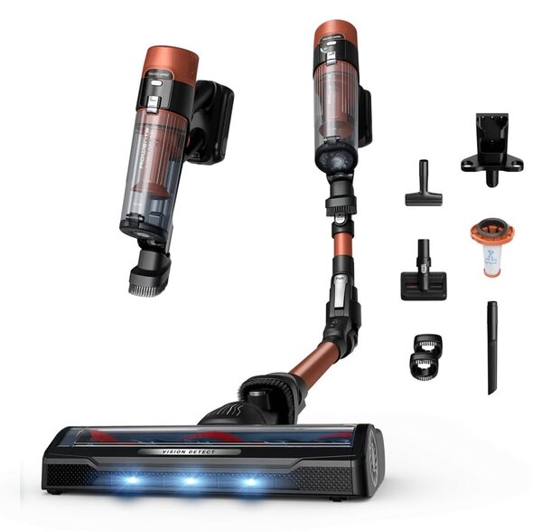 Прахосмукачка Rowenta X-Force Flex 10.80 Animal, вертикална/ръчна, безжична, до 60 минути време на работа, дунапренен филтър, 3 режима, черна