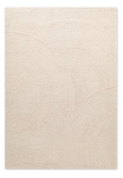 Ръчно изработен вълнен килим в светло естествен цвят 80x150 cm Calmio – Hanse Home
