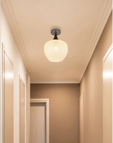 Globo 15548DK - Плафон MAXY 1xE27/40W/230V бял/антрацит