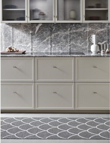 Сив килим за открито и закрито 70x50 cm Kotte Charcoal – Pappelina