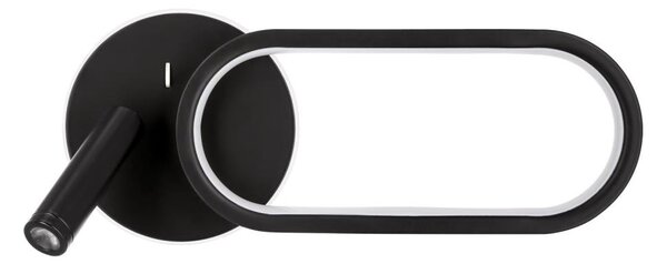 LED стенен аплик MONET LED/13W/230V + LED/2W 3000/4000/6000K черен