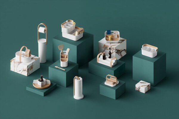 Поставка за кухненски прибори от рециклирана пластмаса Bellwood – Umbra