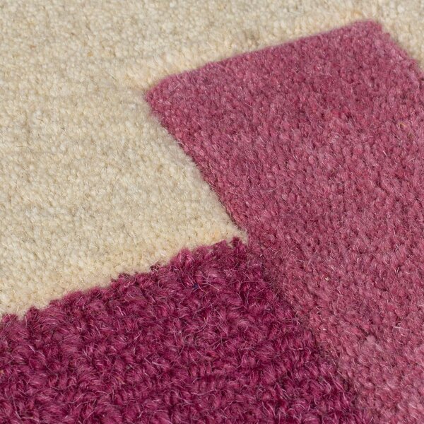Жълто-розова ръчно изработена вълнена пътека 60x230 cm Kai Wool Border – Flair Rugs