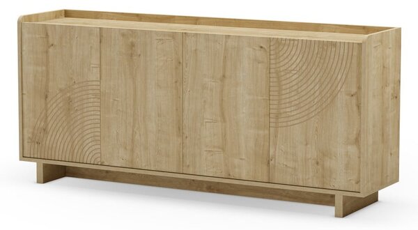 Скрин от дъбов декор в естествен цвят 180x80x40 cm Daira – Marckeric