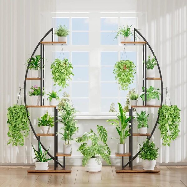 Moonflower™ Стойка за растения във формата на полумесец с осветление