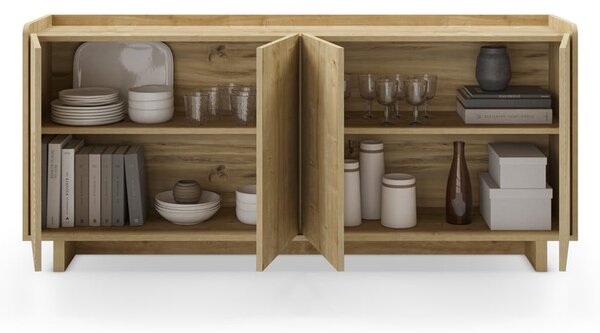 Скрин от дъбов декор в естествен цвят 180x80x40 cm Daira – Marckeric
