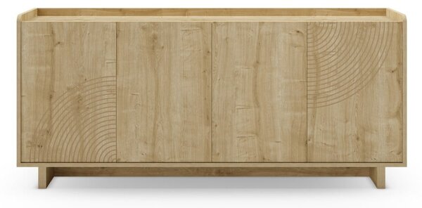 Скрин от дъбов декор в естествен цвят 180x80x40 cm Daira – Marckeric