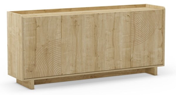 Скрин от дъбов декор в естествен цвят 180x80x40 cm Daira – Marckeric