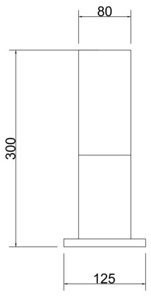 Maytoni O418FL-01B - Екстериорна лампа WILLIS 1xE27/60W/230V 30 cm IP54 черен