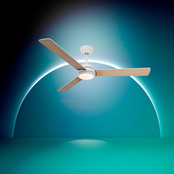 Philips LED тавански вентилатор Civx, бял/кафяв, DC, безшумен, Затъмняване, Кафяв / ръждив, Дневна/трапезария, Метал, Винтидж
