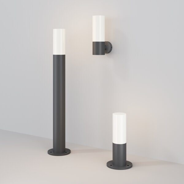 Maytoni O418FL-01GR1 - Екстериорна лампа WILLIS 1xE27/60W/230V 80 cm IP54 антрацит