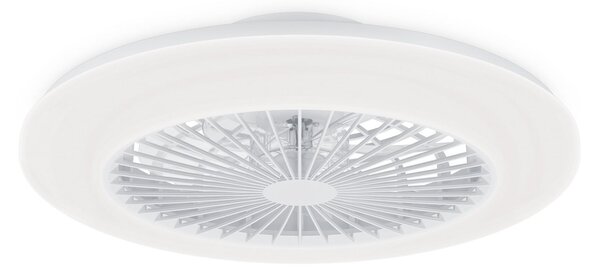Philips LED тавански вентилатор Amigo на Philips, бял, 58 см, CCT, DC, Затъмняване, Бял, Дневна/трапезария, Пластмаса, Модерен