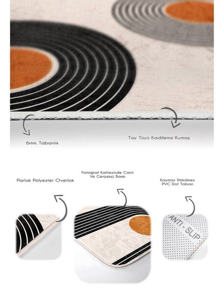 Бежови кадифени постелки за баня в комплект от 2 бр. 60x100 cm Dot Arch – Mila Home