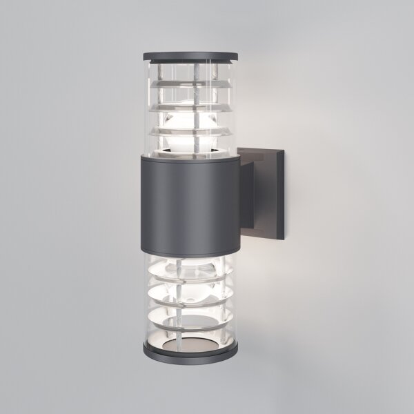 Maytoni O576WL-02GR - Екстериорен аплик BRONX 2xE27/60W/230V IP54 антрацит