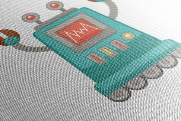 Картина на платно – За детски любители на роботи