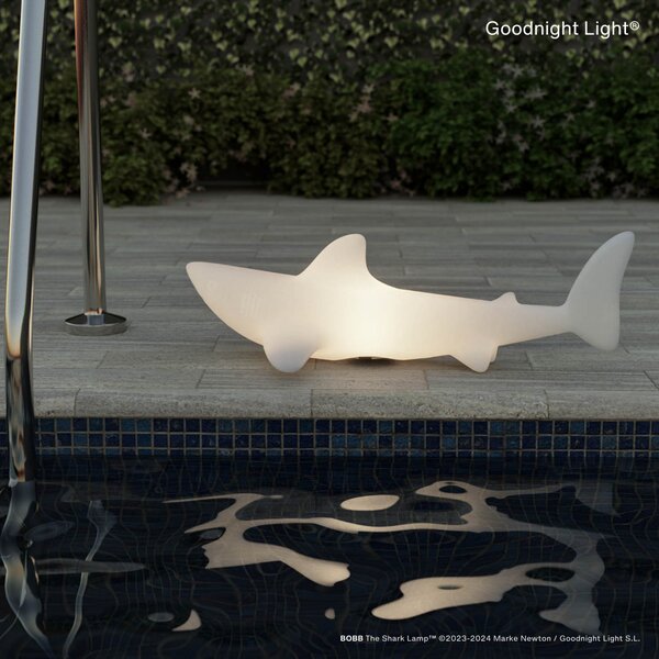 Goodnight Light LED акумулаторна лампа BOBB лампата на акулата, плаваща, RGBW, Затъмняване, Бял, Пластмаса, Модерен