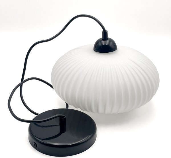 Пендел HARMA 1xE27/15W/230V Ø 30 см бял/черен