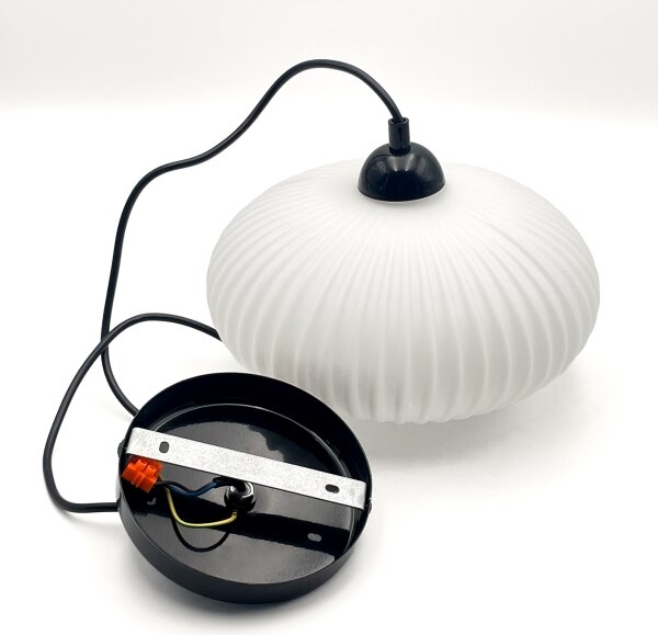 Пендел HARMA 1xE27/15W/230V Ø 25 см бял/черен