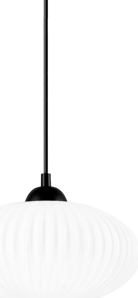 Пендел HARMA 1xE27/15W/230V Ø 25 см бял/черен