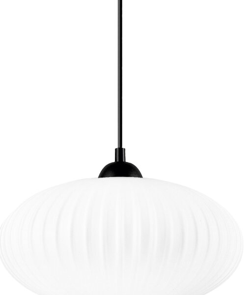 Пендел HARMA 1xE27/15W/230V Ø 30 см бял/черен