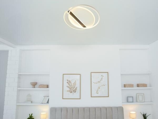LED Димируем плафон LED/80W/230V 3000-6500K бял + дистанционно управление